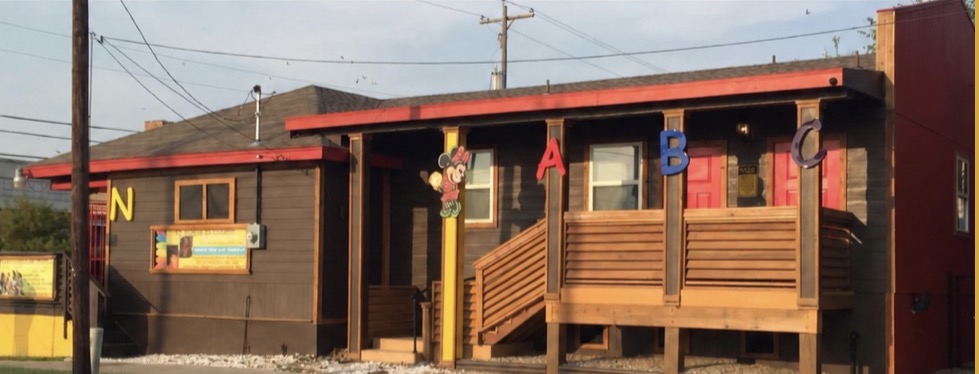 The exterior of Nolan’s Child Care Center in Galveston